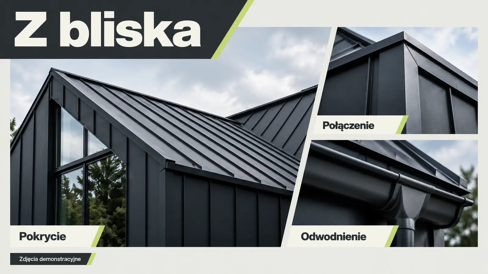 Projekt szablonu Nowoczesny dla dekarza — sekcja Galeria detali