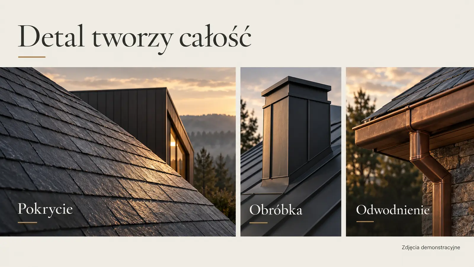 Projekt szablonu Premium dla dekarza — sekcja Galeria