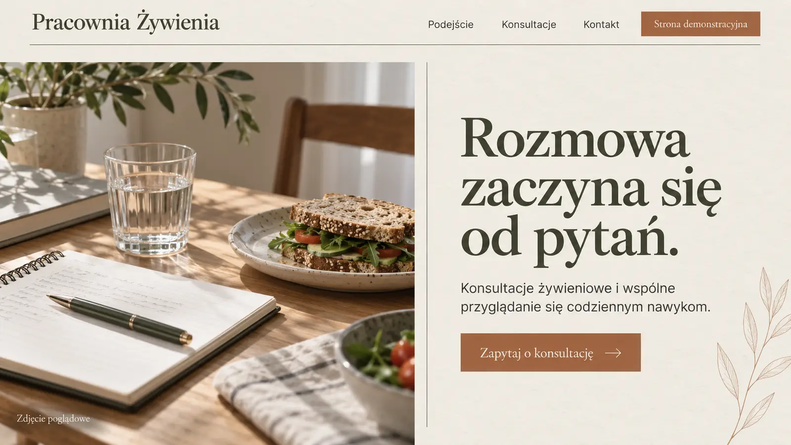 Projekt szablonu Ekspert dla dietetyka — sekcja Pracownia Żywienia