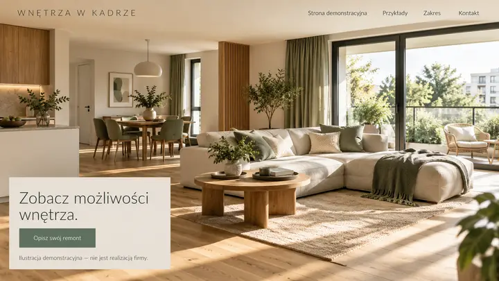 Projekt szablonu Galeria dla branży Firma remontowa — pierwszy ekran