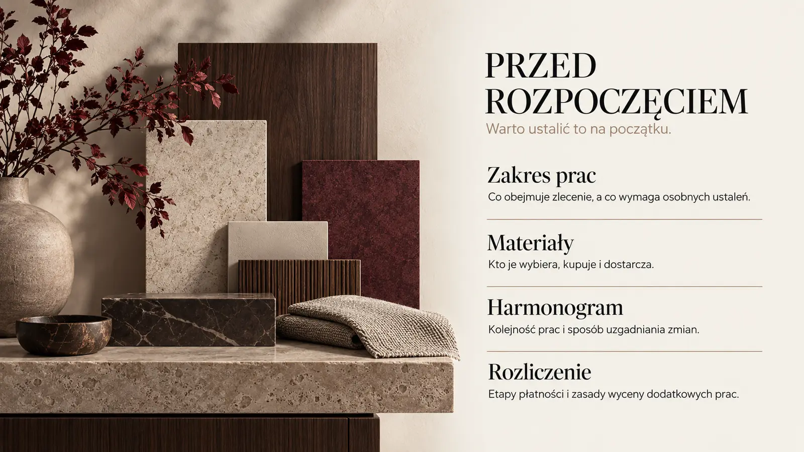 Projekt szablonu Premium dla firmy remontowej — sekcja Zakres odpowiedzialności
