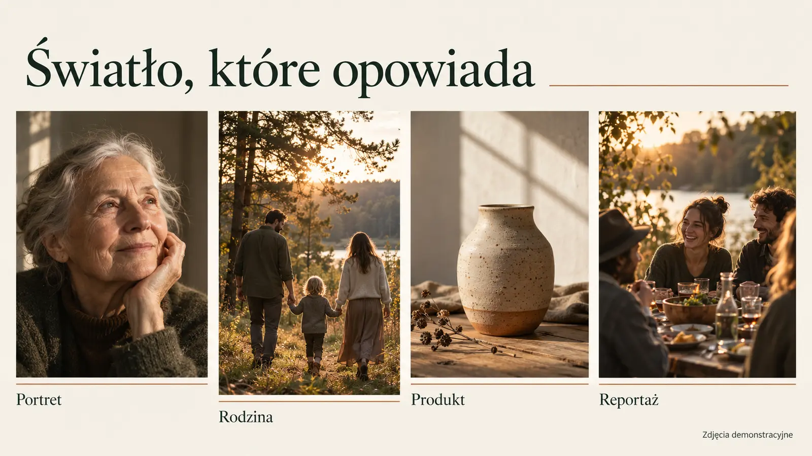 Projekt szablonu Ekspert dla fotografa — sekcja Portfolio