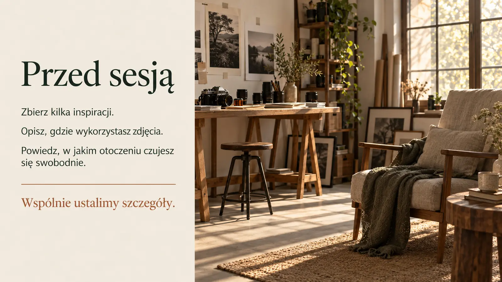 Projekt szablonu Ekspert dla fotografa — sekcja Przygotowanie