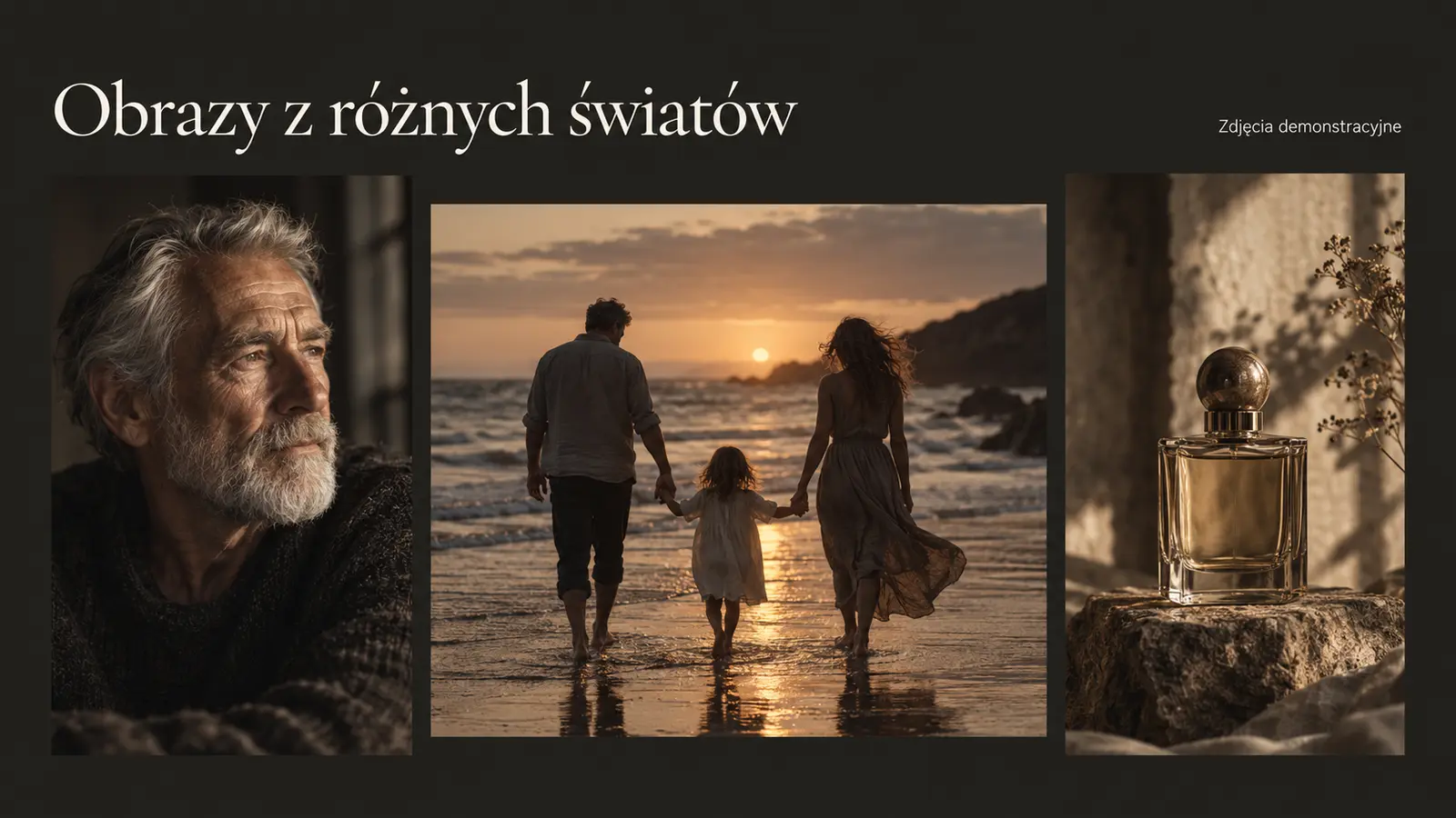 Projekt szablonu Premium dla fotografa — sekcja Portfolio