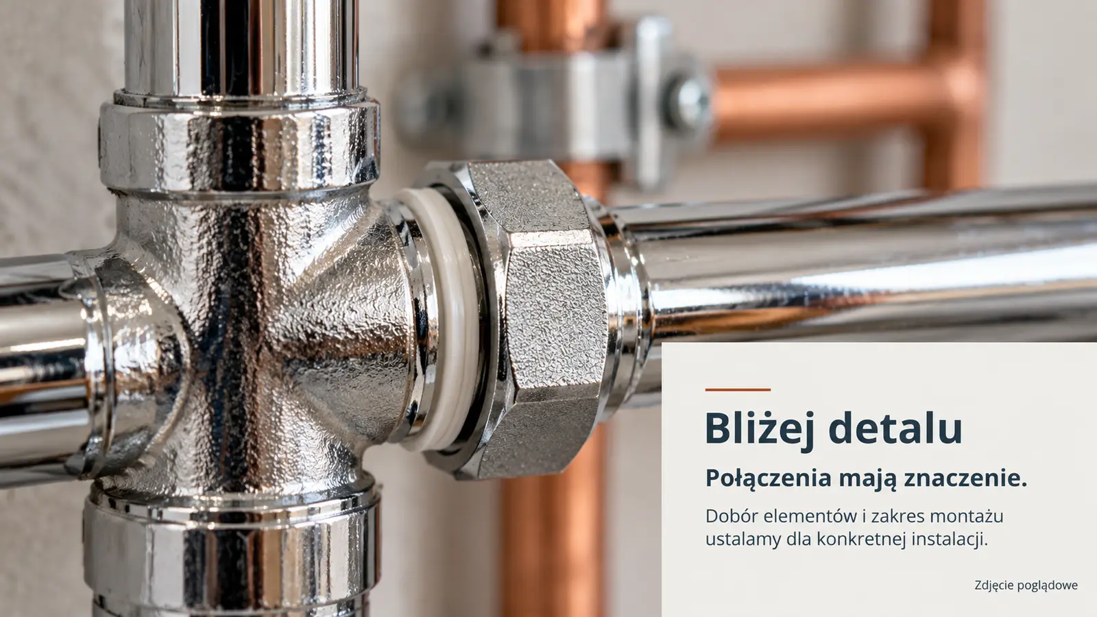 Projekt szablonu Galeria dla hydraulika — sekcja Detal montażu